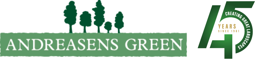Andreasens-Green-logo with 45 yr badge